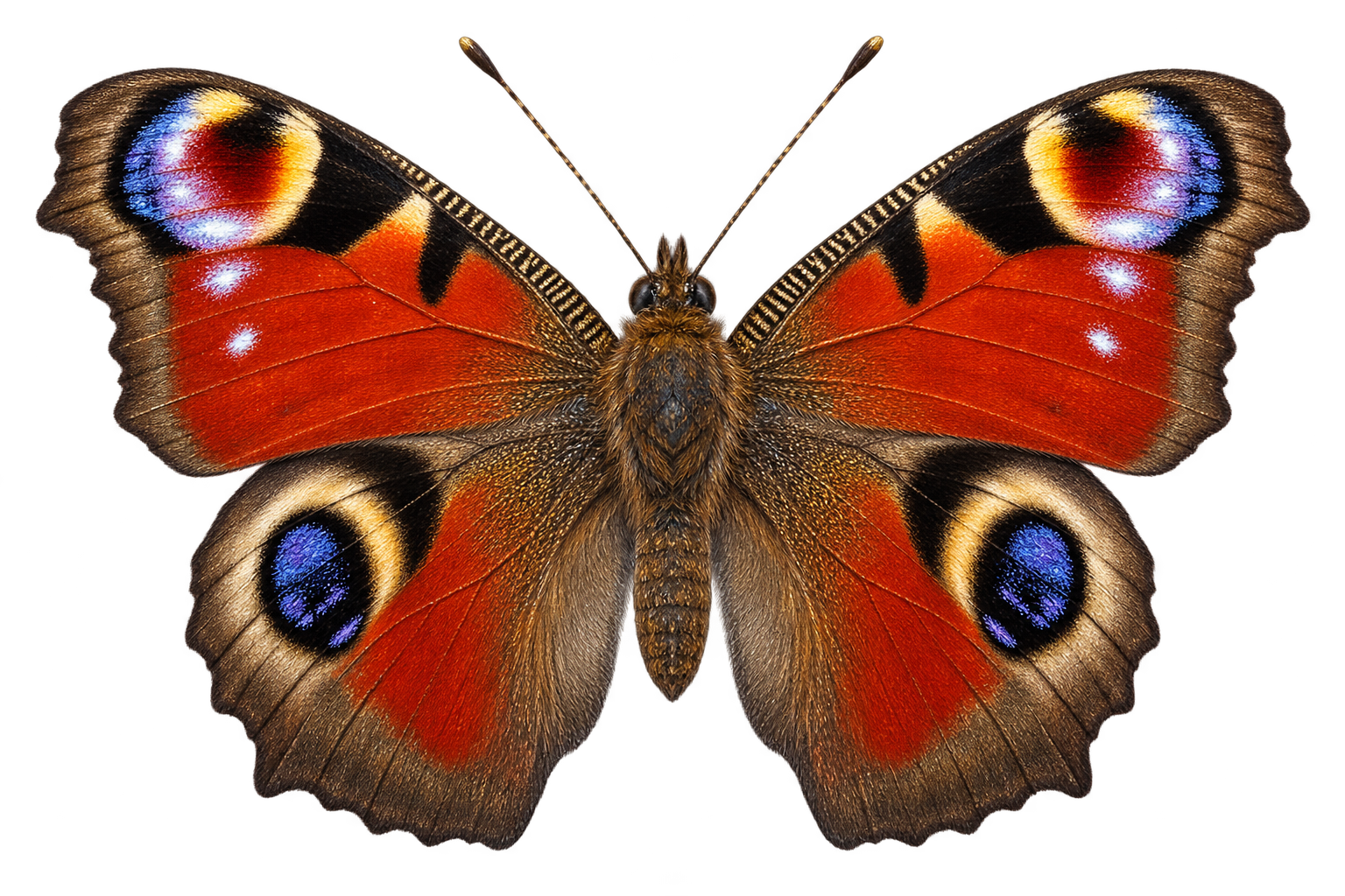 Peacock: wings that look back