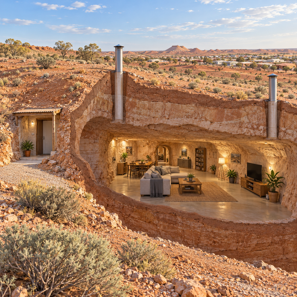 Una casa subterránea de Coober Pedy