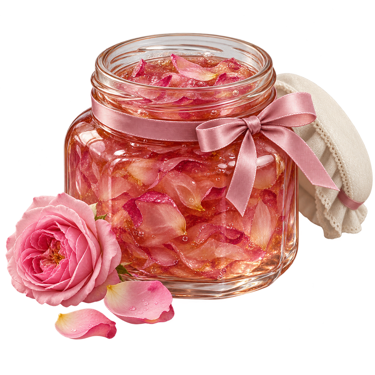Rose: a bouquet at breakfast