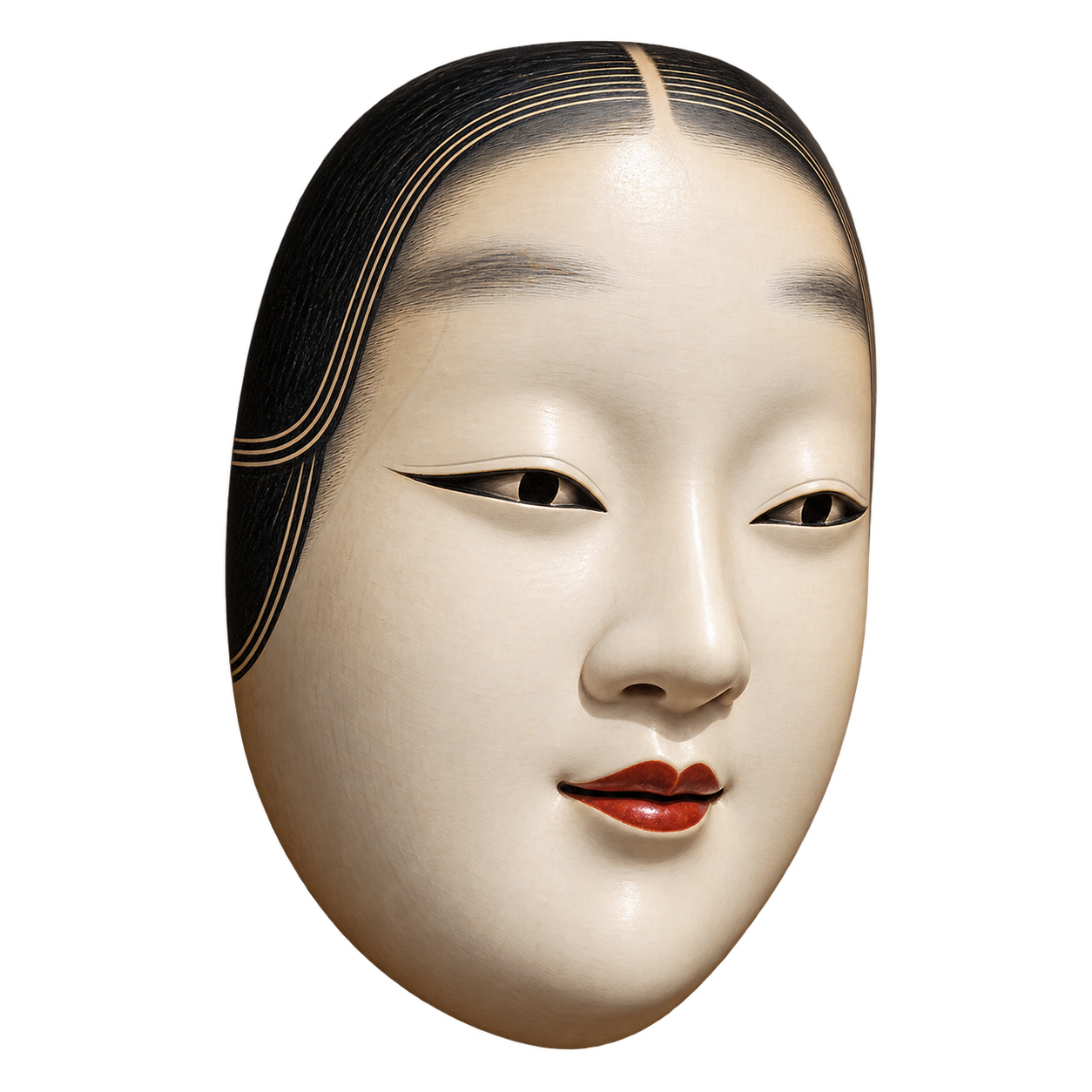 Ko-omote: ein stilles Nō-Gesicht
