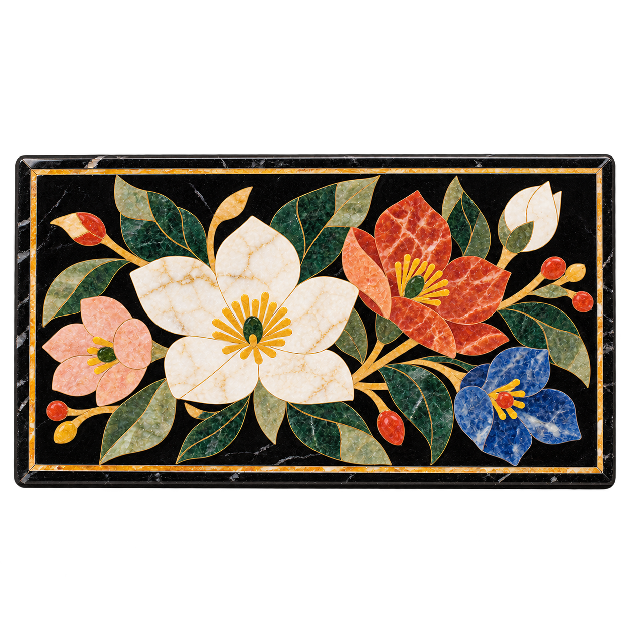 Pietre Dure: Blumen aus farbigem Stein