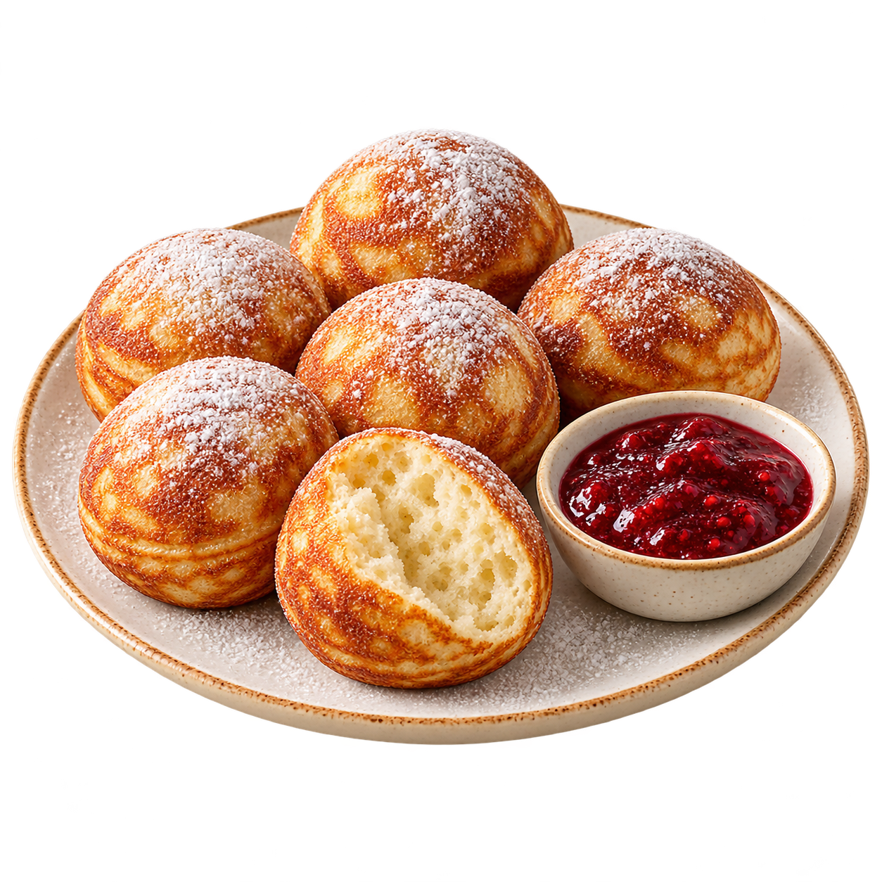Æbleskiver: Pfannkuchen werden rund