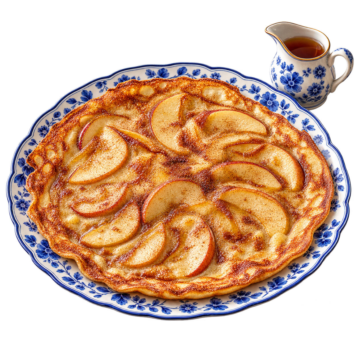 Pannenkoek: Äpfel bleiben sichtbar