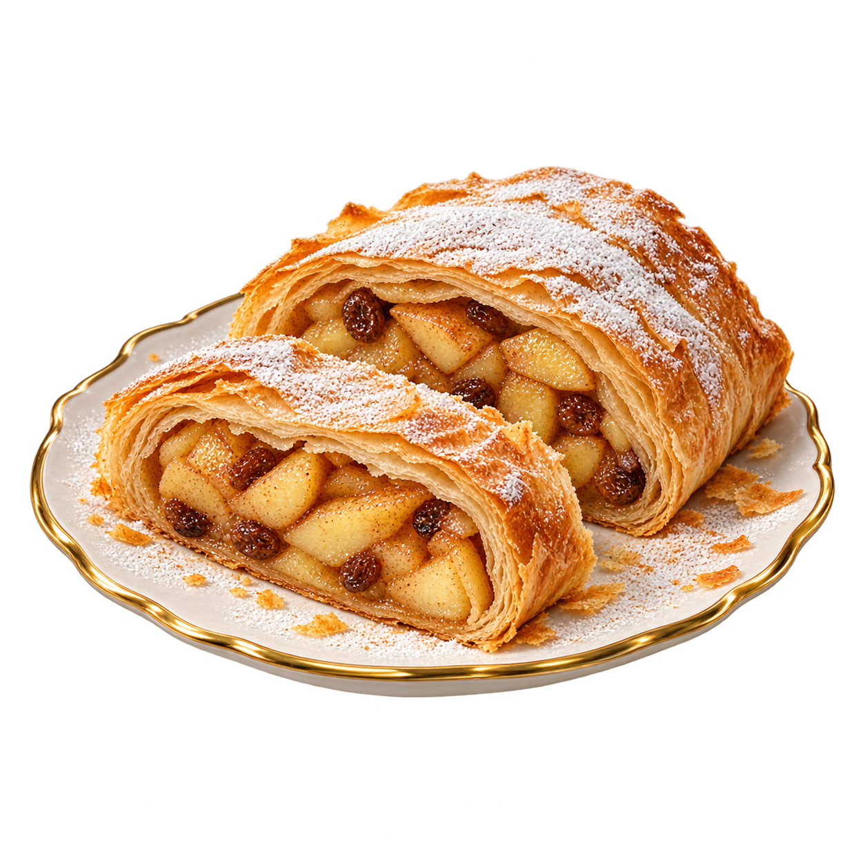 Strudel: Äpfel rollen sich ein