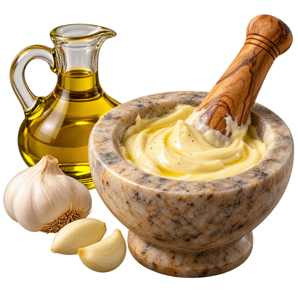 Aioli: Knoblauch findet Öl