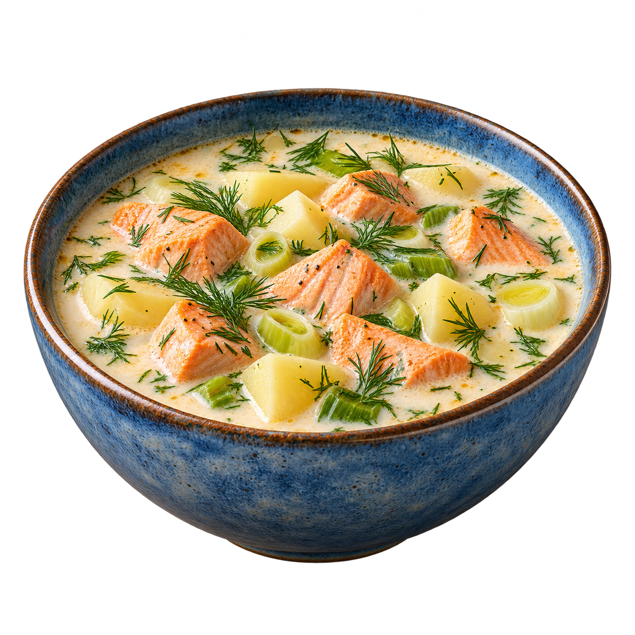 Lohikeitto: Lachs am cremigen Ufer