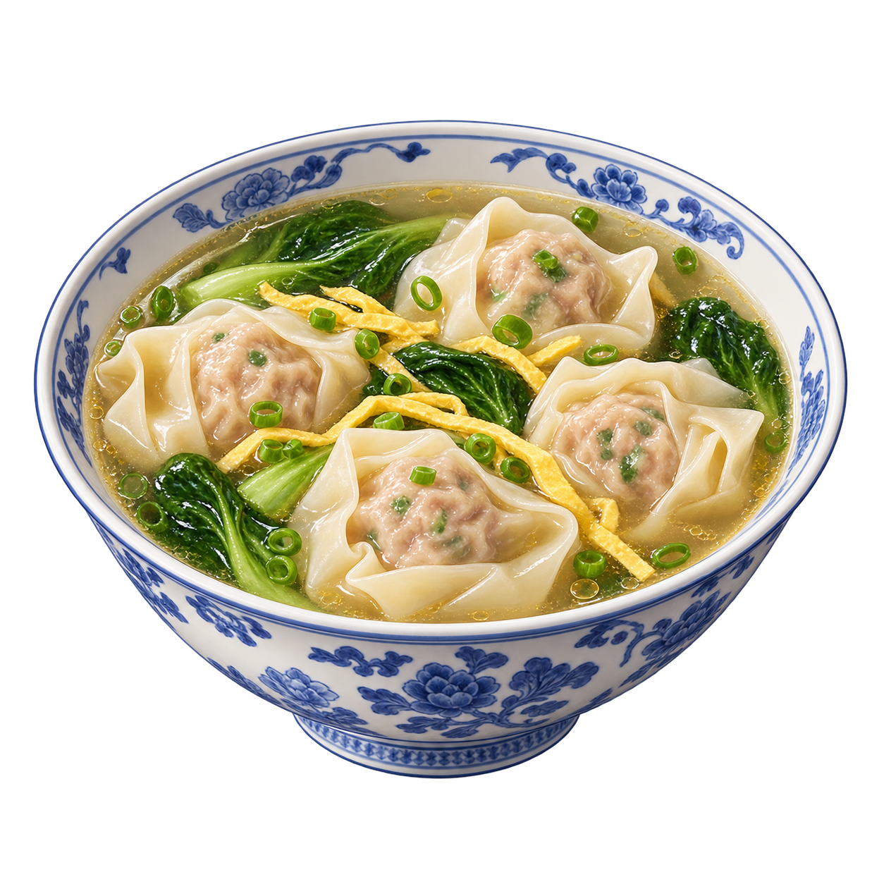 Illustration of the dish “Soup with wontons”