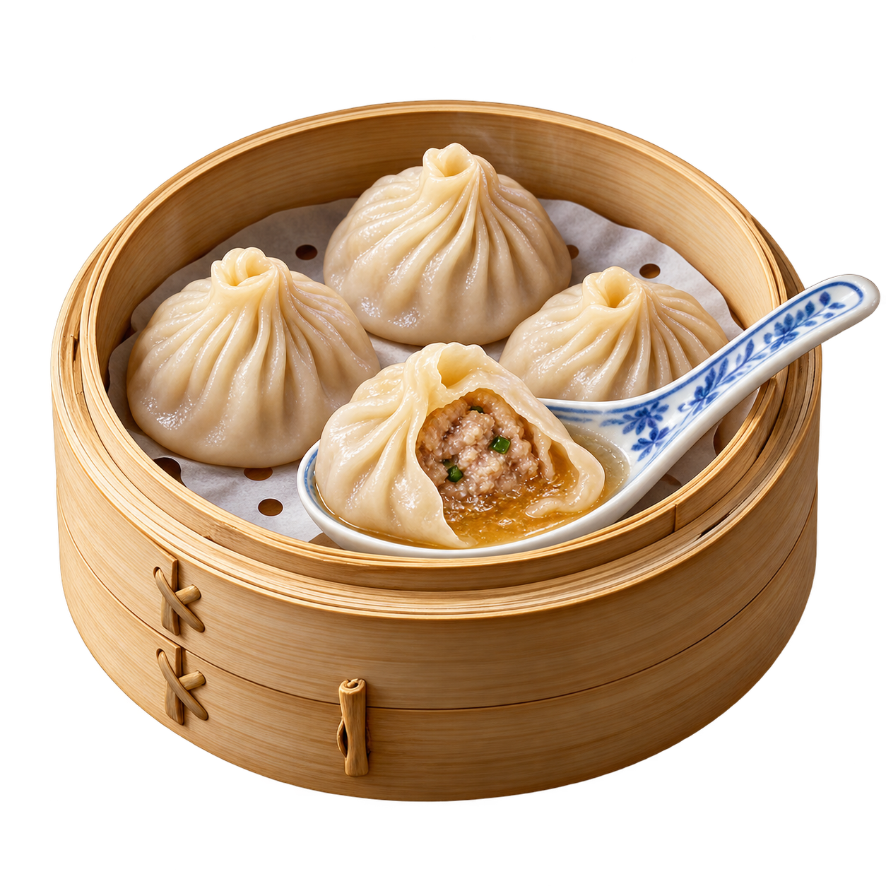Illustration of Xiaolongbao dish