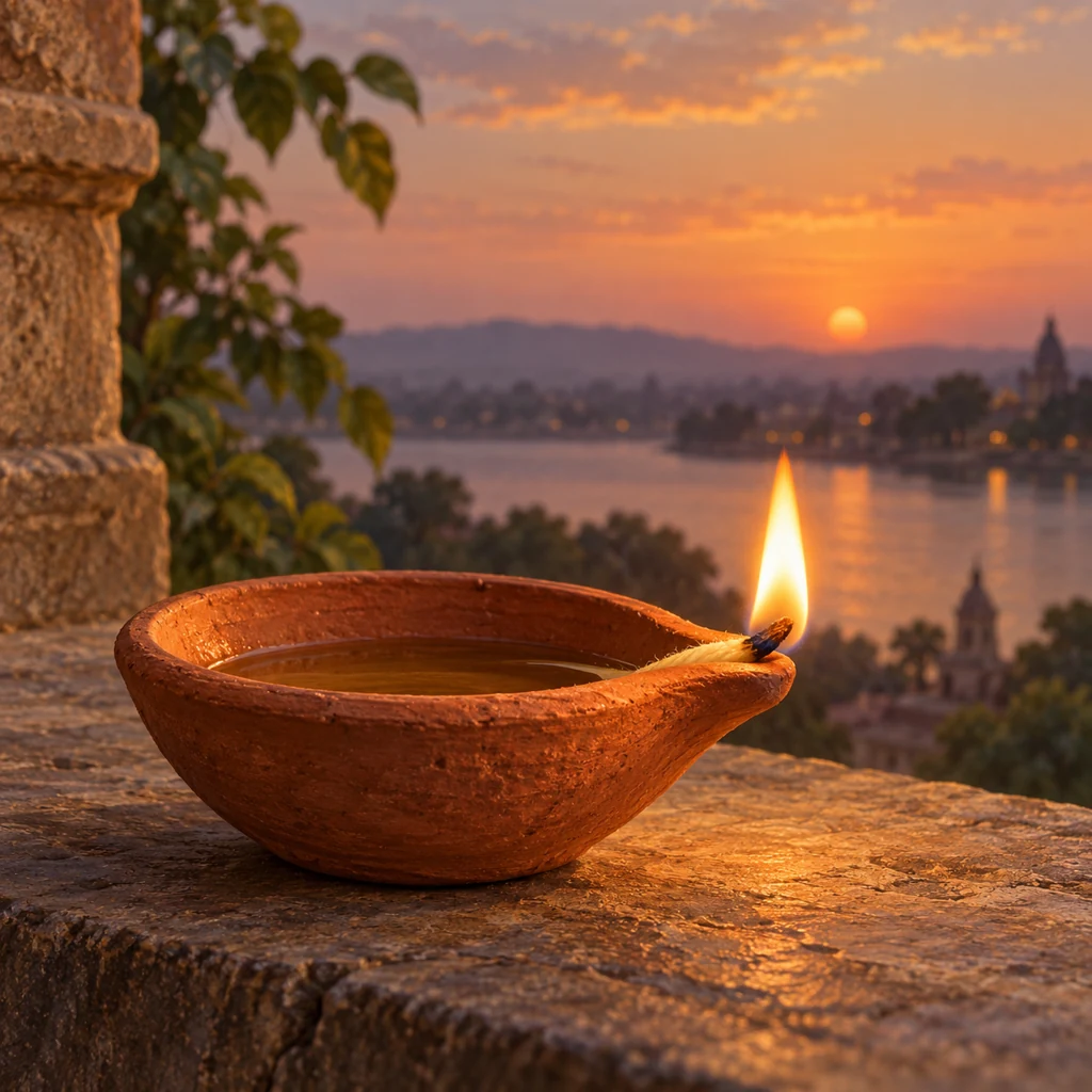Глиняная diya