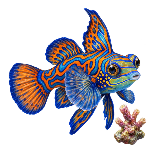 Underwater mandarinfish