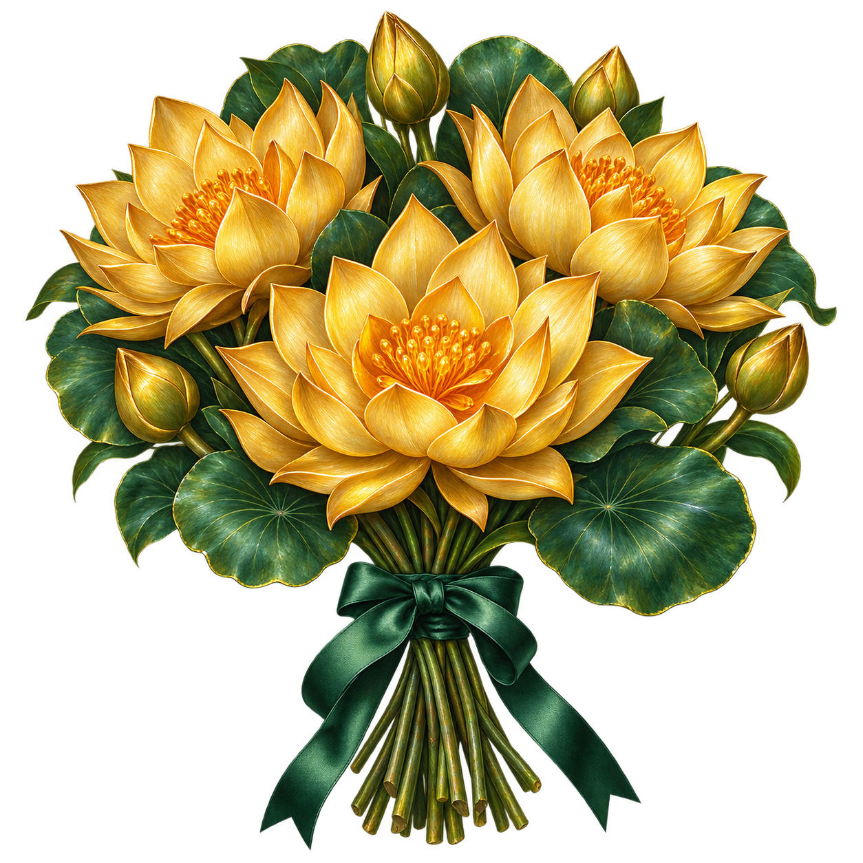 Mystical bouquet: Golden Lotus