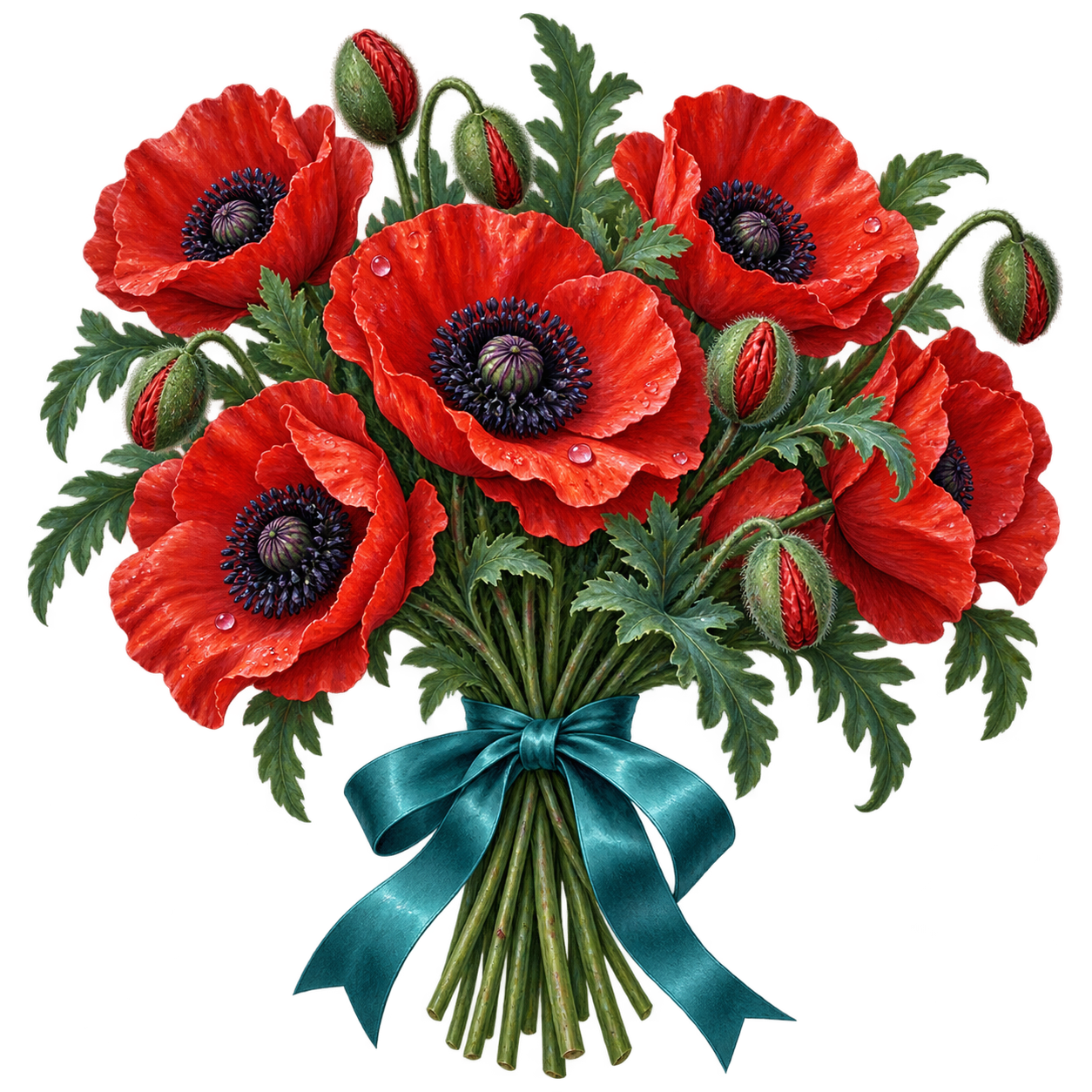 Mystical bouquet: Rain poppy