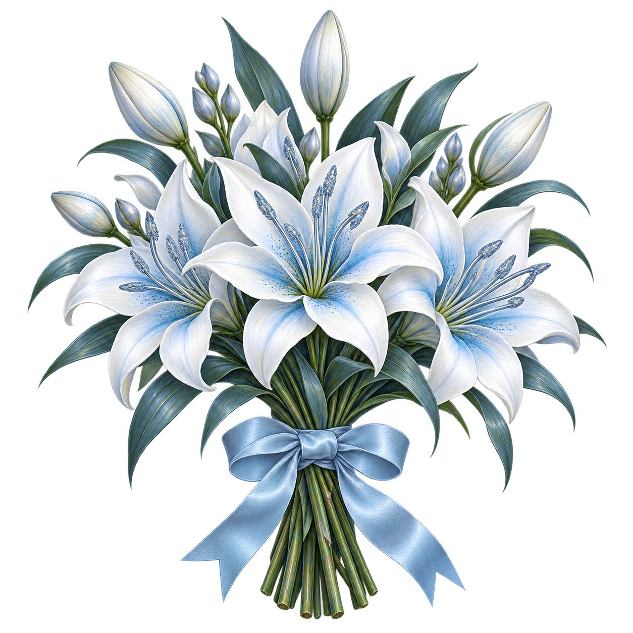 Mystical bouquet: Snow lily